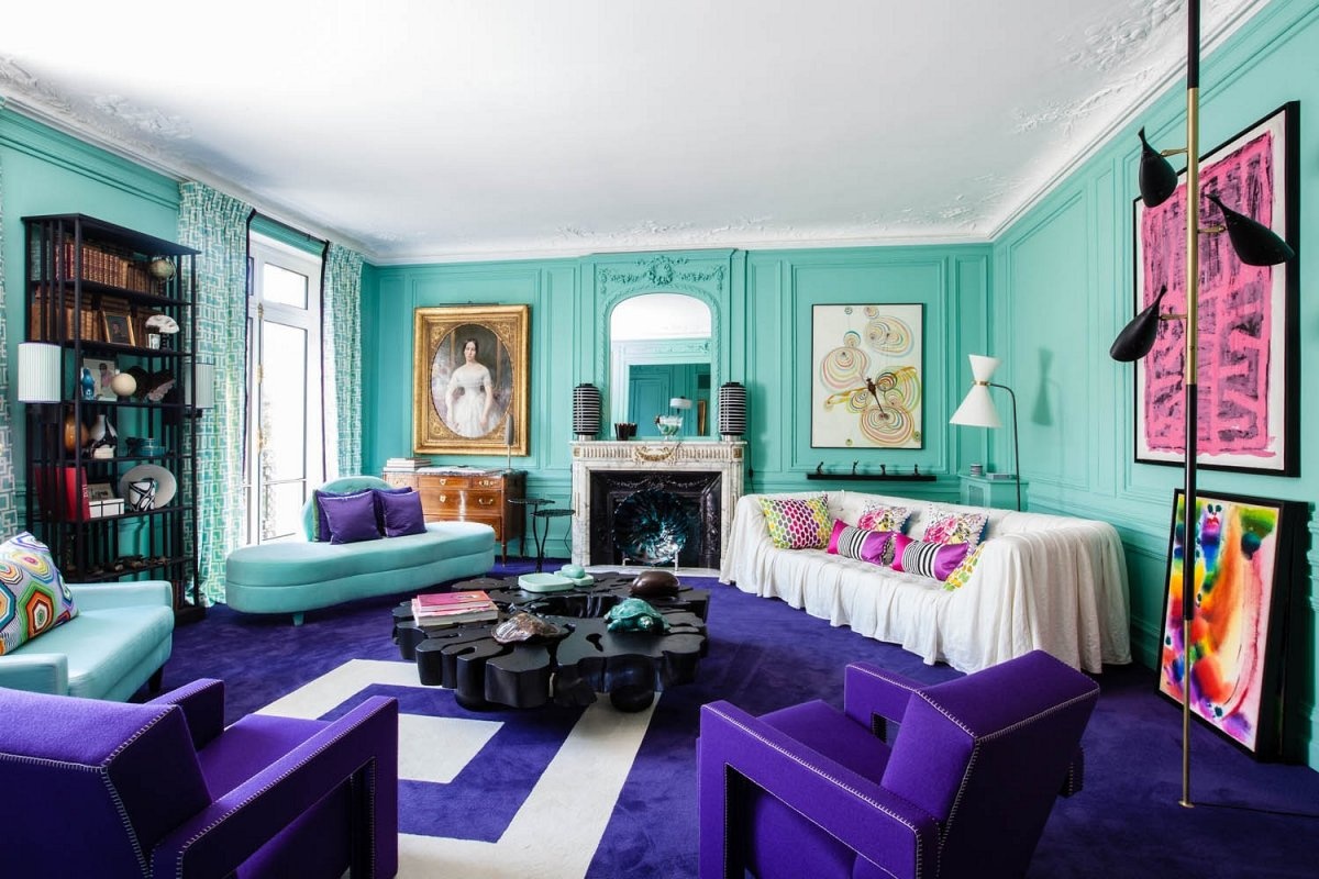 色彩主义设计师 Géraldine Prieur 奥斯曼风格的家丨法国巴黎丨法国色彩主义设计师兼家具设计师 Geraldine Prieur-0