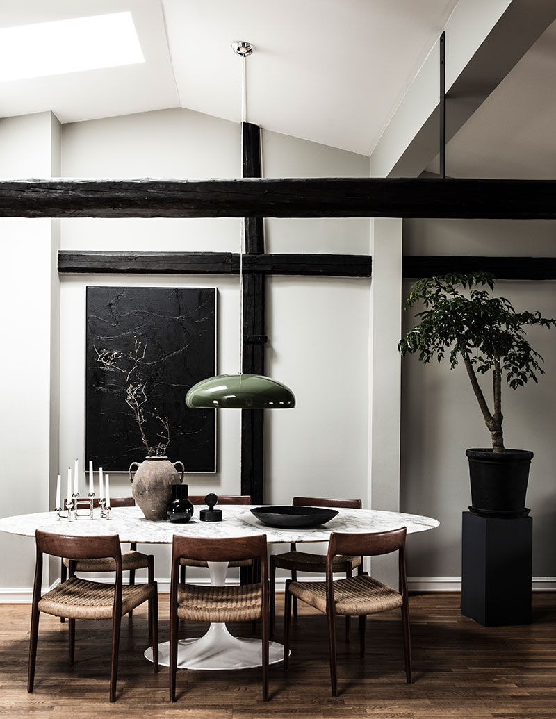 哥德堡时尚女生公寓，暗色调中的别致魅力-2