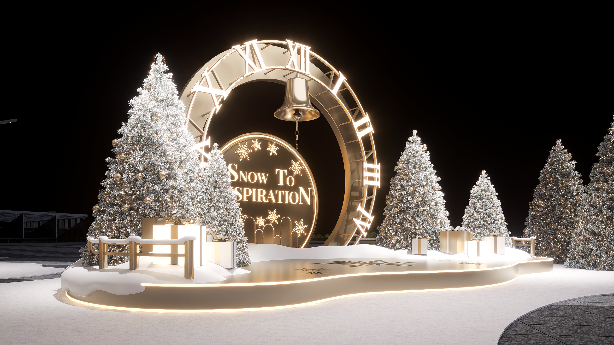 天津梅江天街圣诞美陈-4