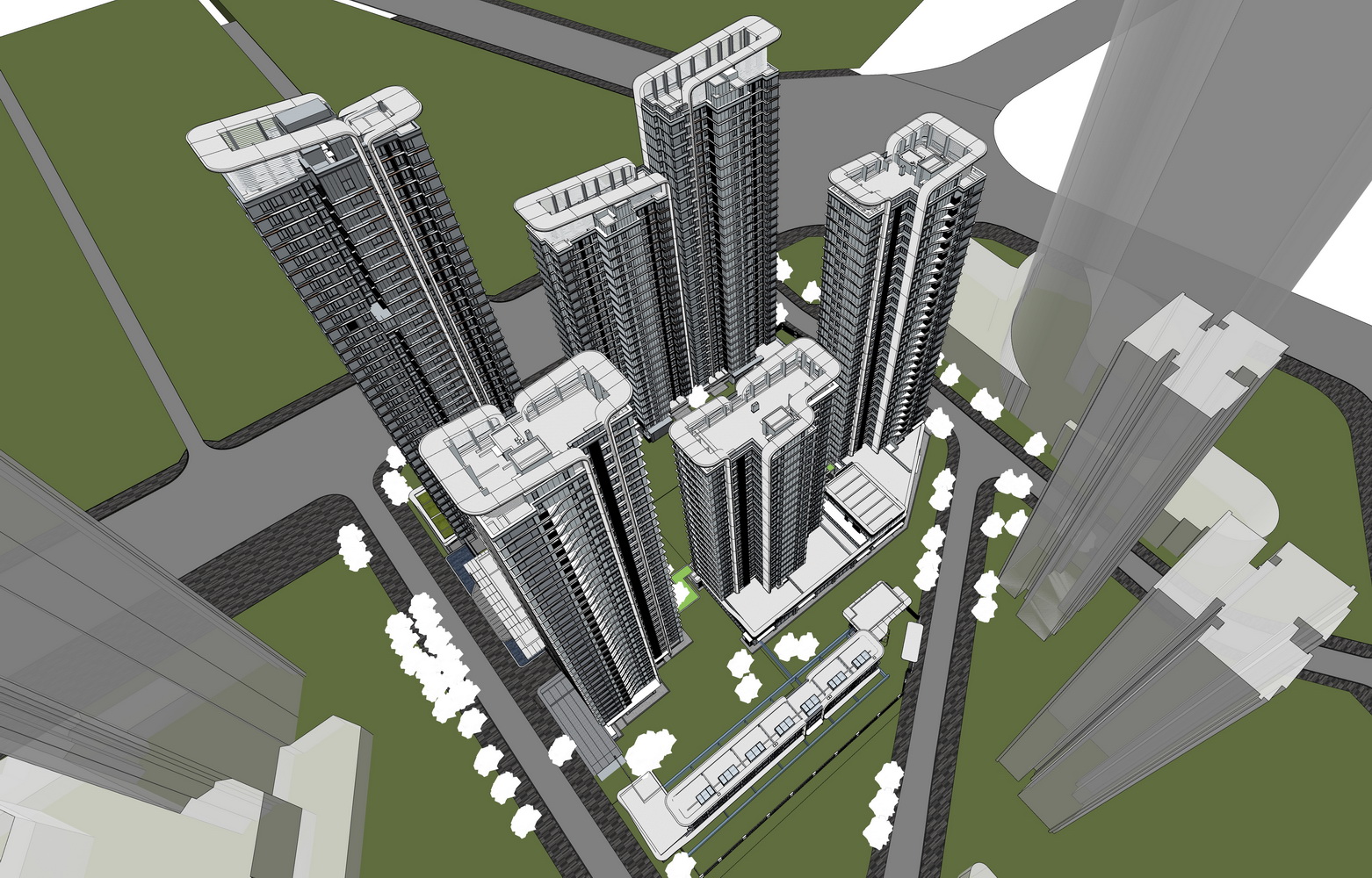 厦门建发壹里高层豪宅SU模型-8