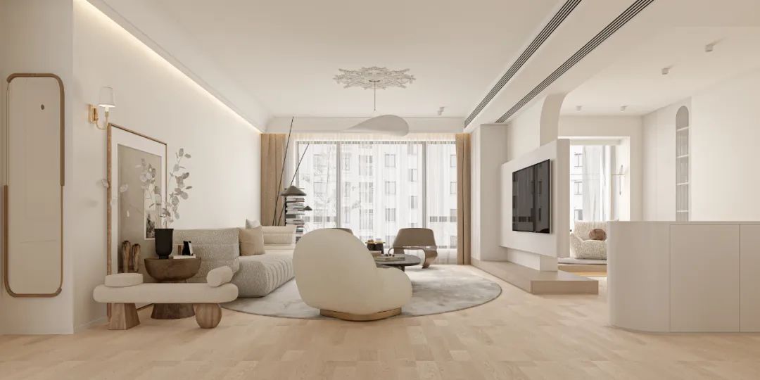 149m²极简奶油风家居空间设计丨中国长沙丨周笙笙全案设计工作室-11