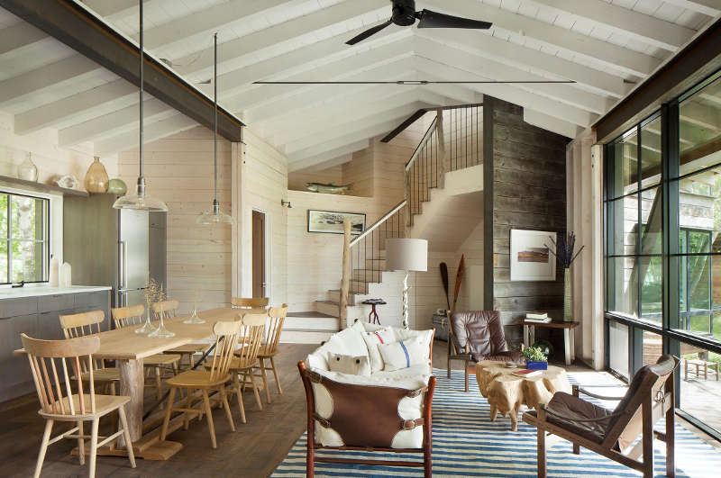 美国蒙大拿州原木别墅 | 现代与自然的完美融合-11