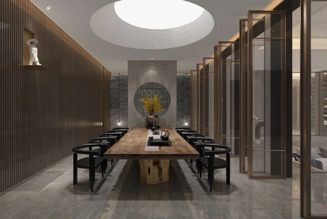 《富春山居》穿越时空,1300 平米低奢东方美墅-35