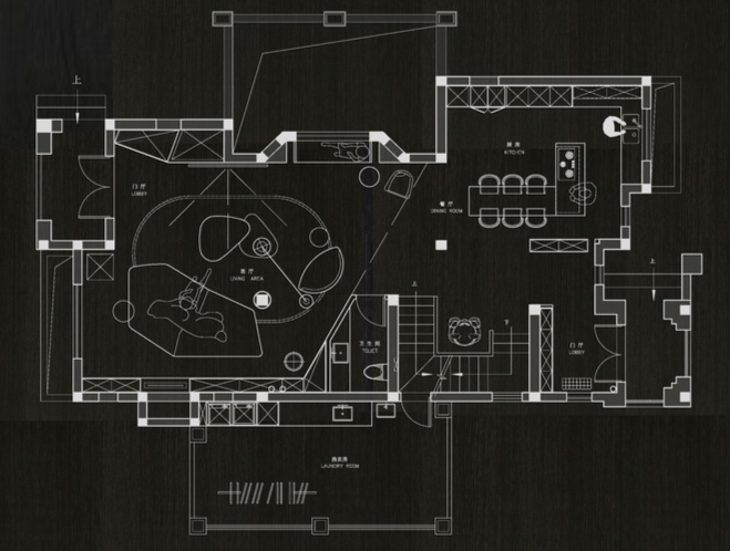 黑白灰的魅影之家 · 爵世名邸的现代艺术设计丨亚町设计-15