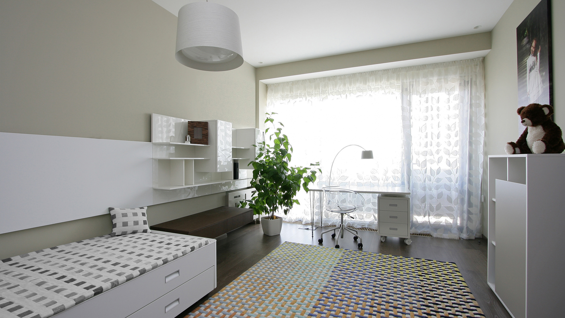 乌克兰单色家居,白色基调与自然元素完美融合-11