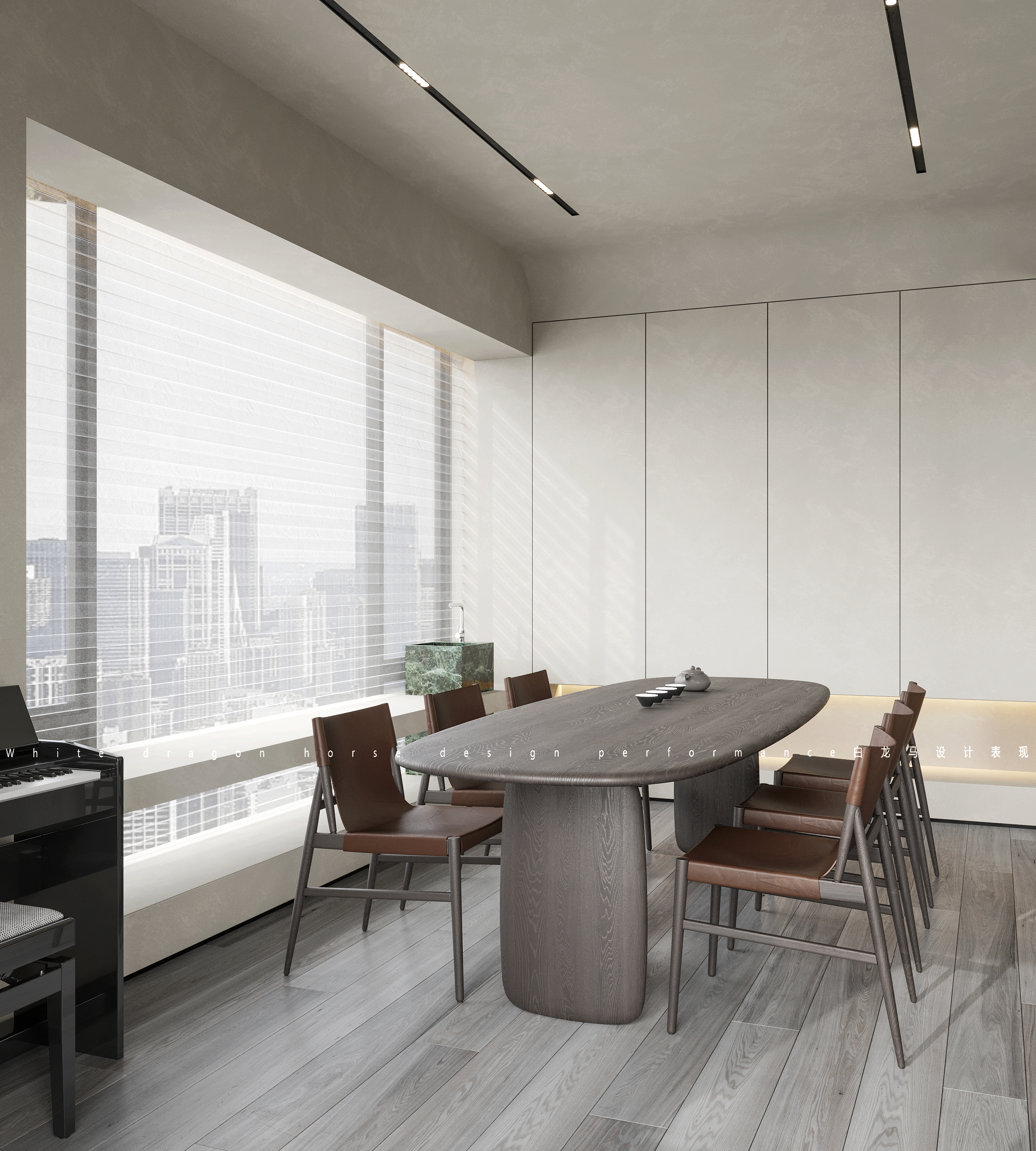 轻奢客餐厅——白龙马效果图-7