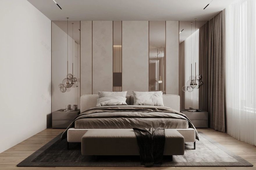 私人空间的艺术品——100 款卧室背景墙设计鉴赏-107