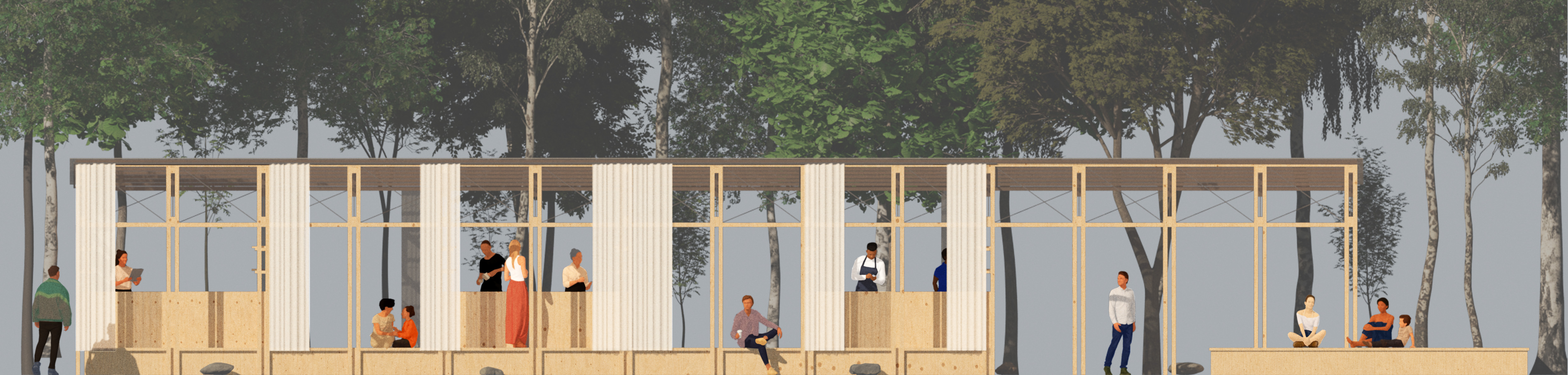 Sansusī音乐节日美食广场设计丨拉脱维亚丨Iwahashi Tsubasa Architects-2
