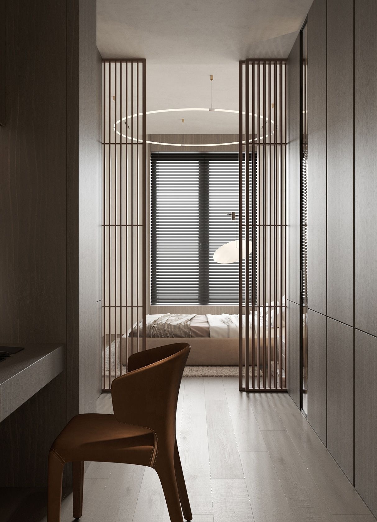 87㎡灰木+黄铜 既温暖又优雅！-18