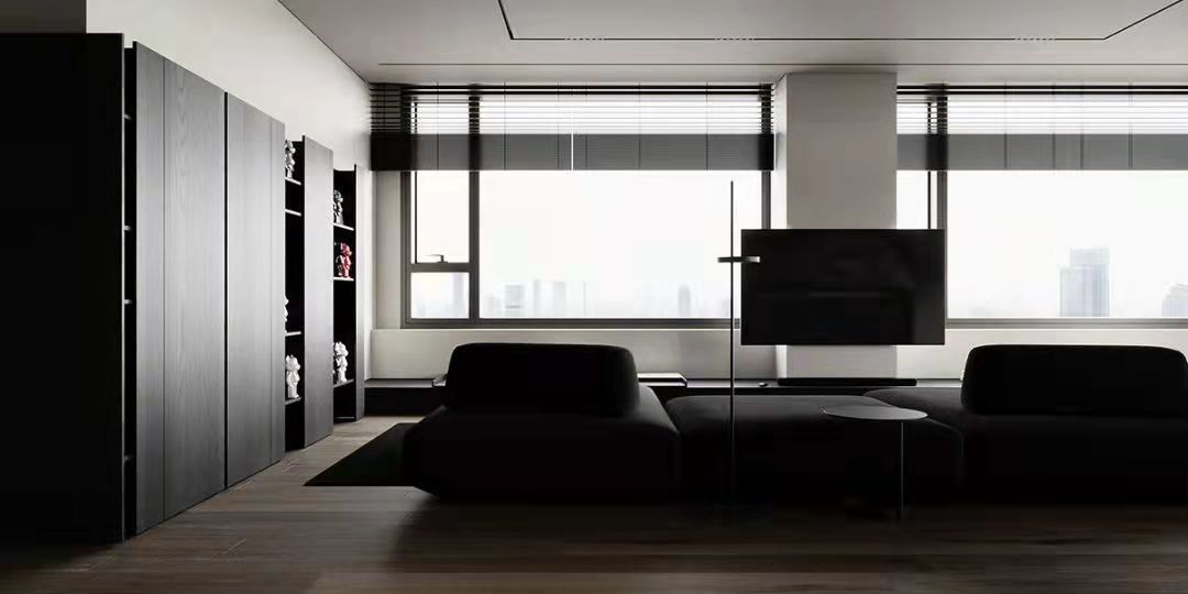 木调与绅士黑搭配室内设计-5