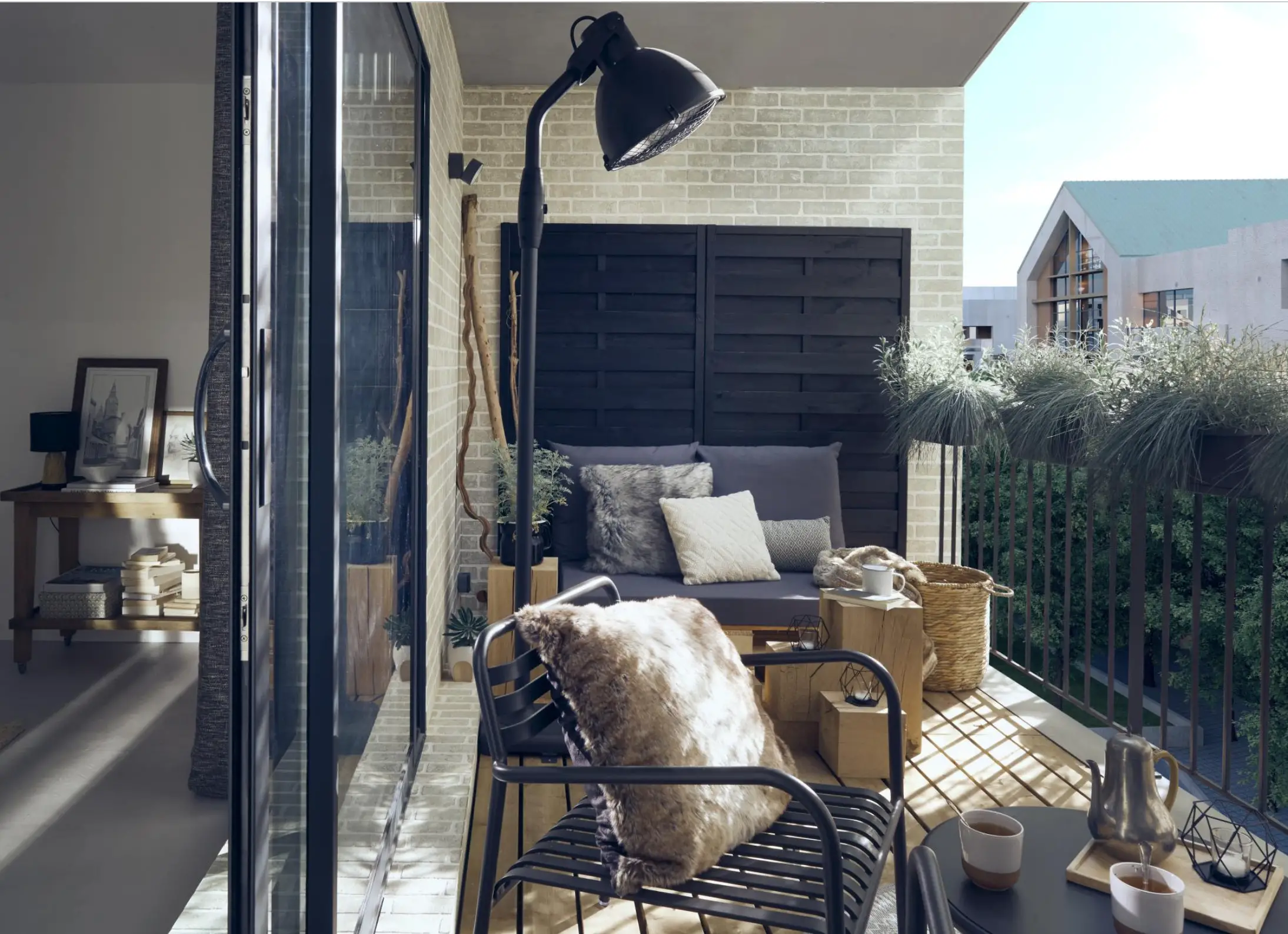 工业风冬季阳台设计，打造温暖舒适空间-1