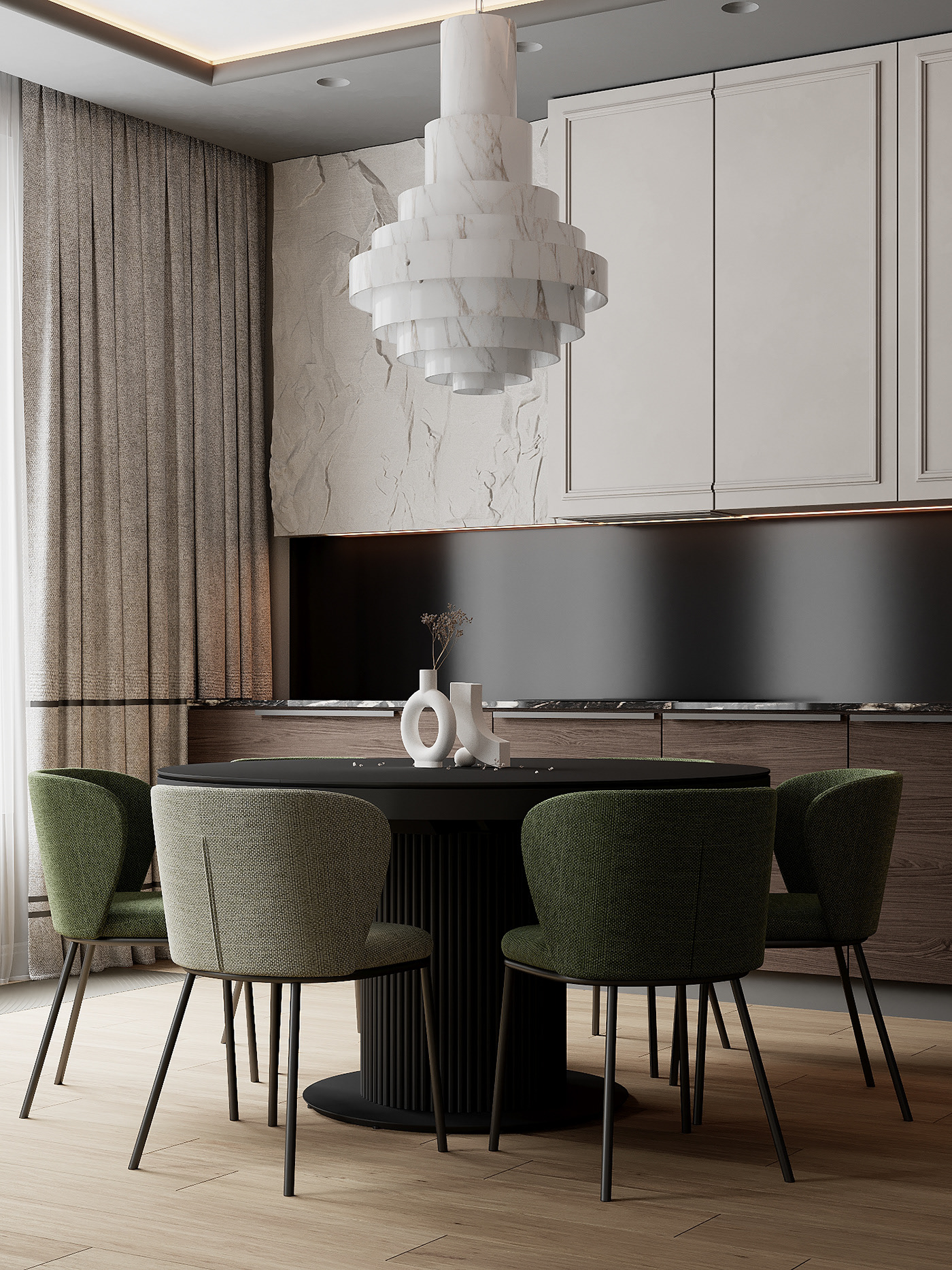 浅灰色与绿色打造舒适凉爽夏日-9