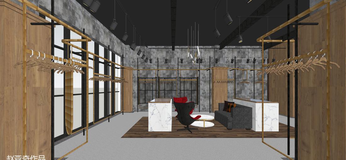 北京某品牌服装展厅 | 复古风水泥木质空间-26
