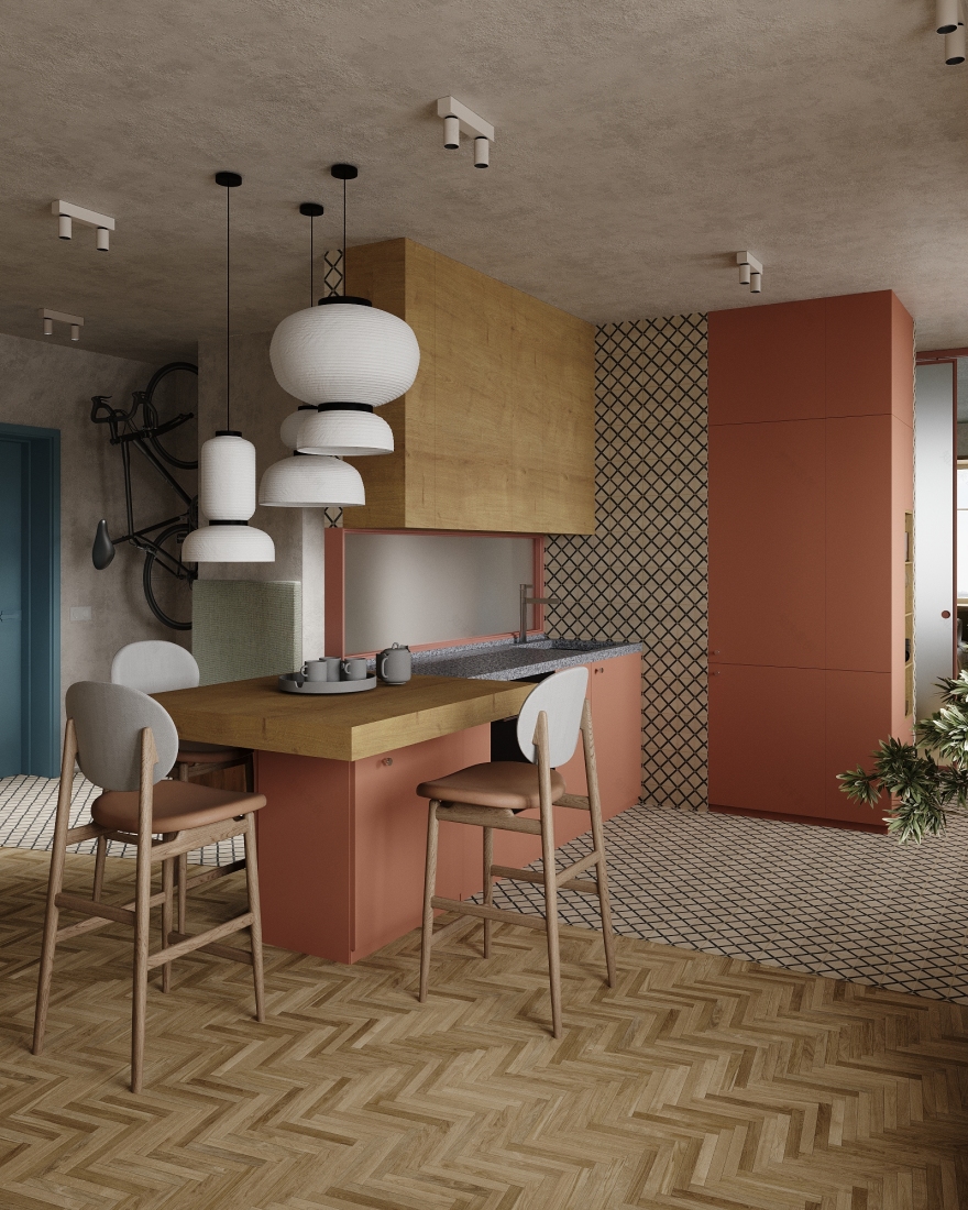 JAPANDI 风格城市公寓室内设计-19