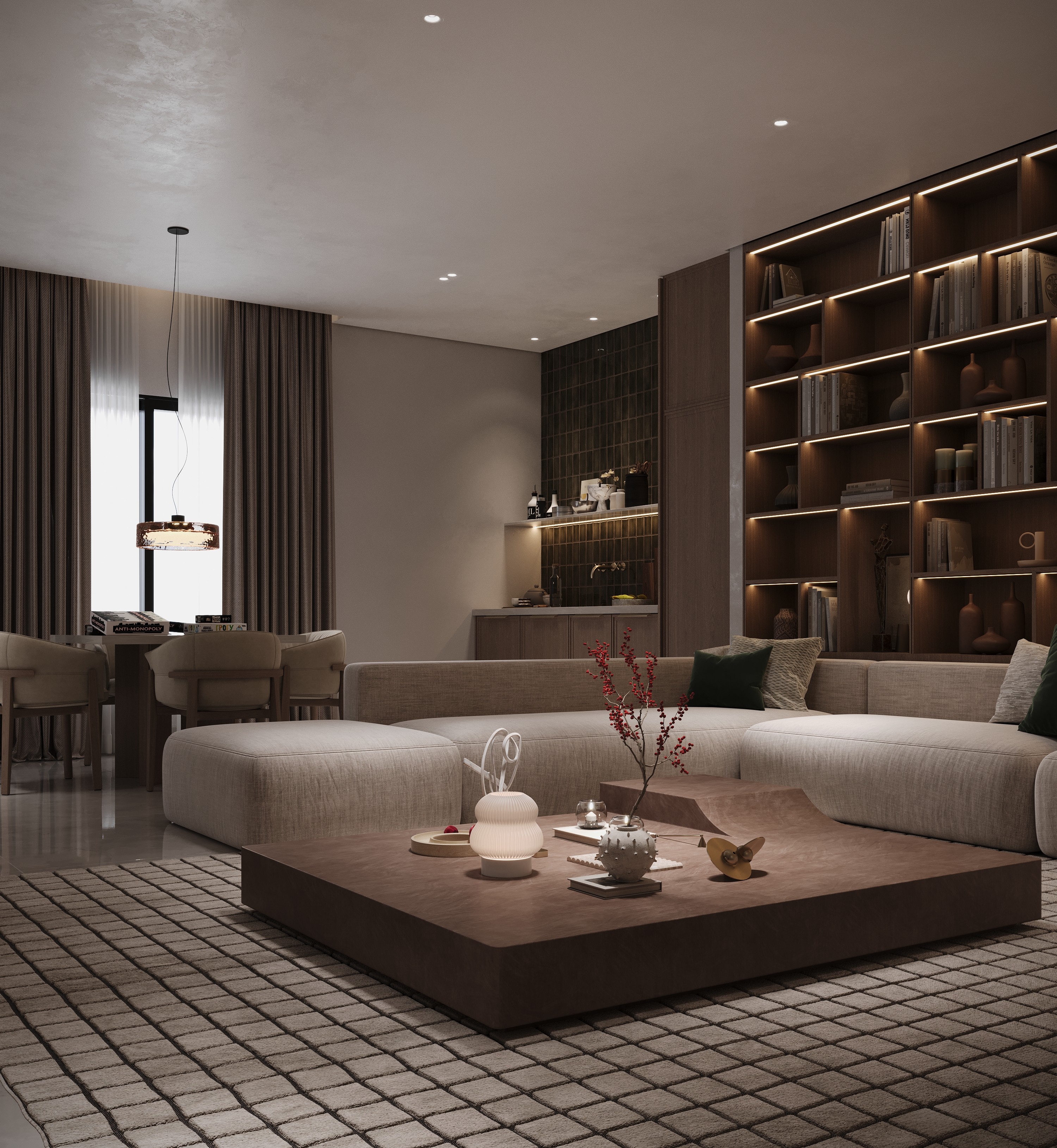 客餐厅丨沙特阿拉伯丨AKNANA 室内设计-11