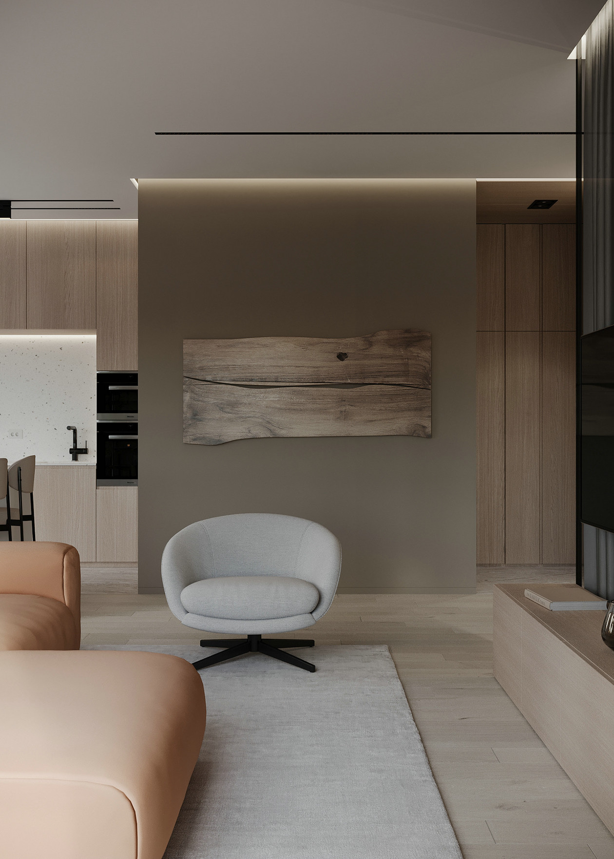 高级灰+橘色室内设计-3