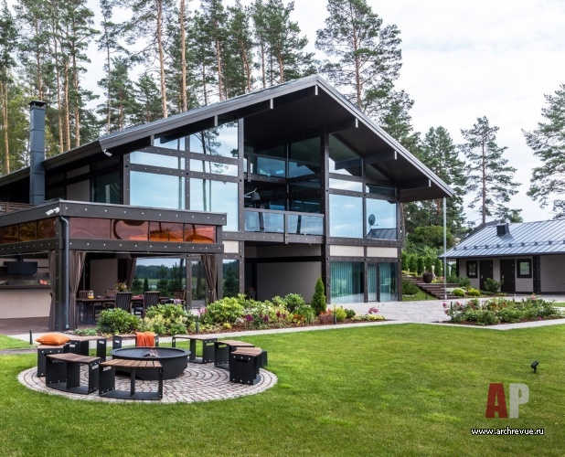 现代半木结构住宅（含室内,景观）丨俄罗斯圣彼得堡丨尤利娅·切尔库恩工作室-11