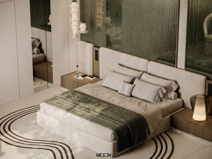 卧室设计
注:原文Desgin拼写有误,正确的拼写应该是Design 丨Moon Studio-7