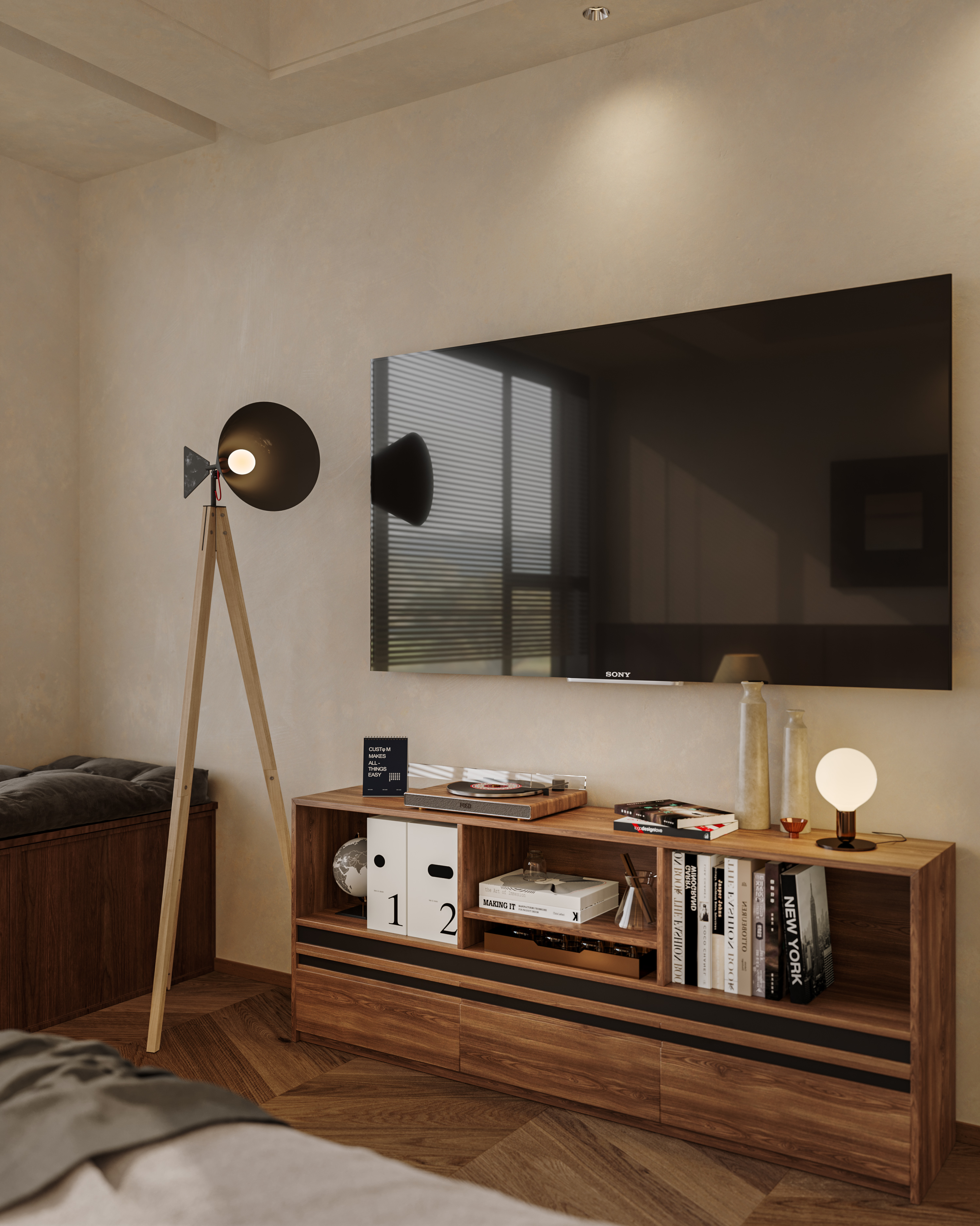 绘感视觉设计——中古风大平层设计案例-12