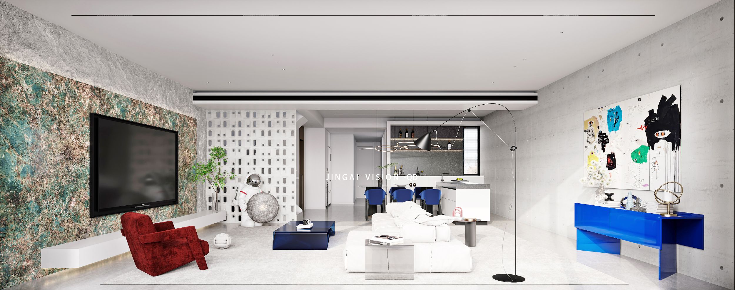 多巴胺风格室内设计丨北京第一廖,金该启点团队-10