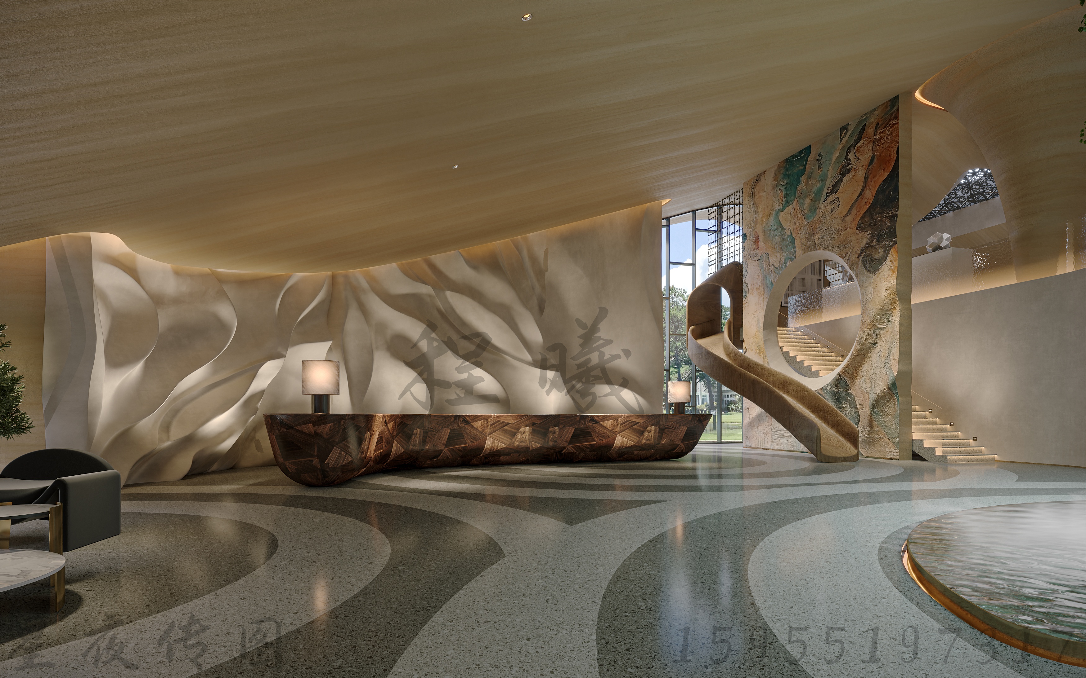 酒店异形接待大厅-5