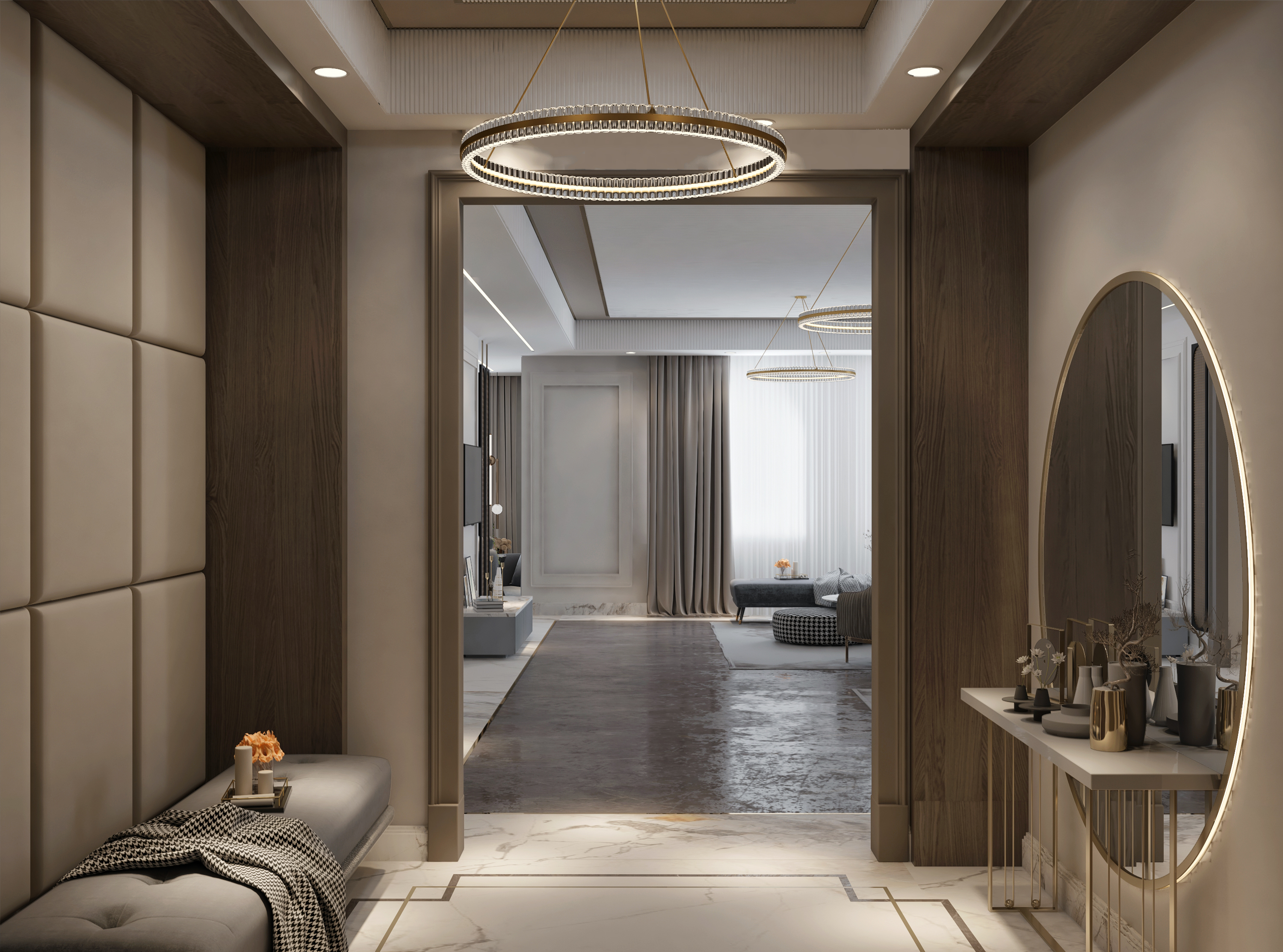 Mountain view villa | Reception with entrance-20