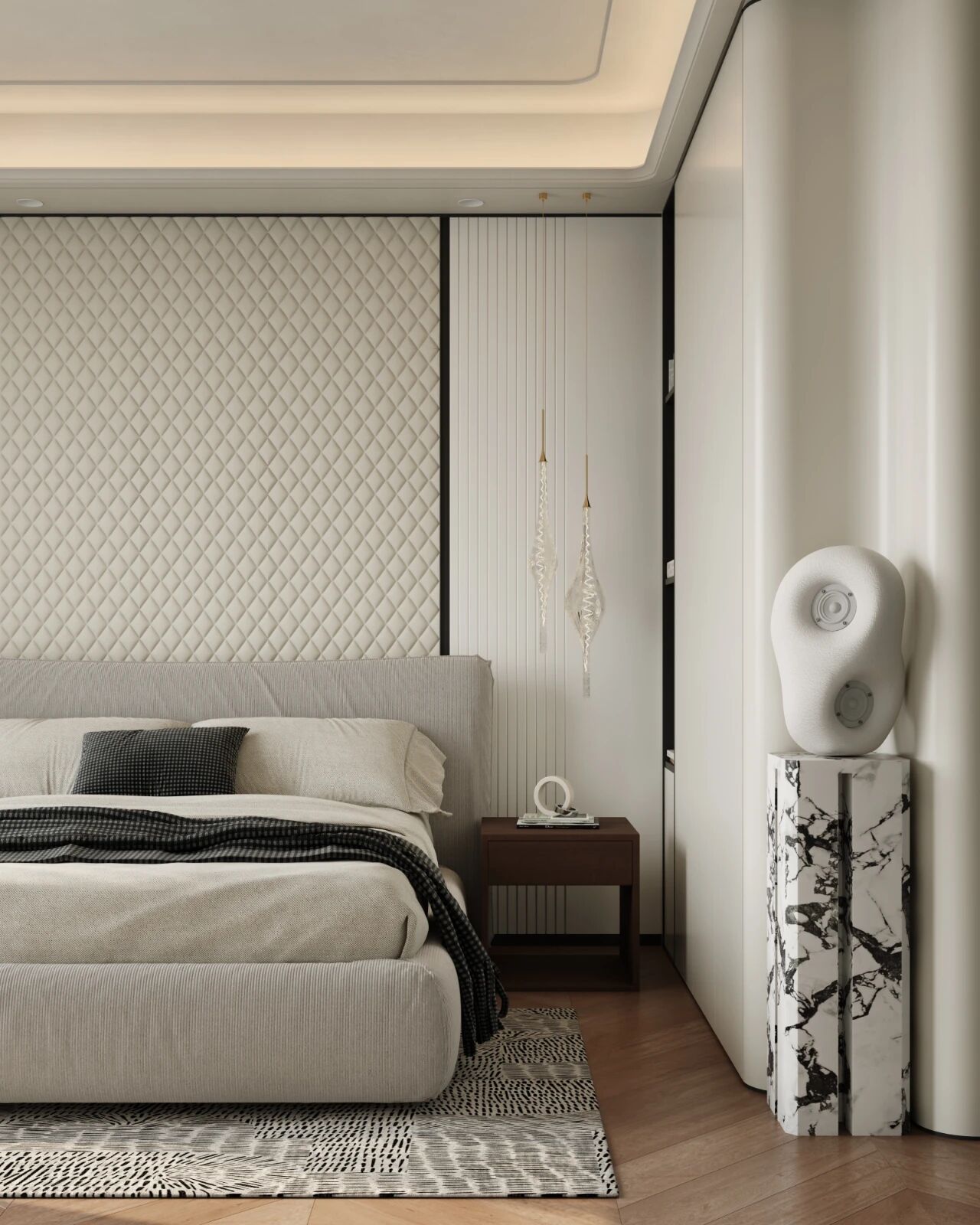 现代轻奢大平层丨中国武汉丨大思-55