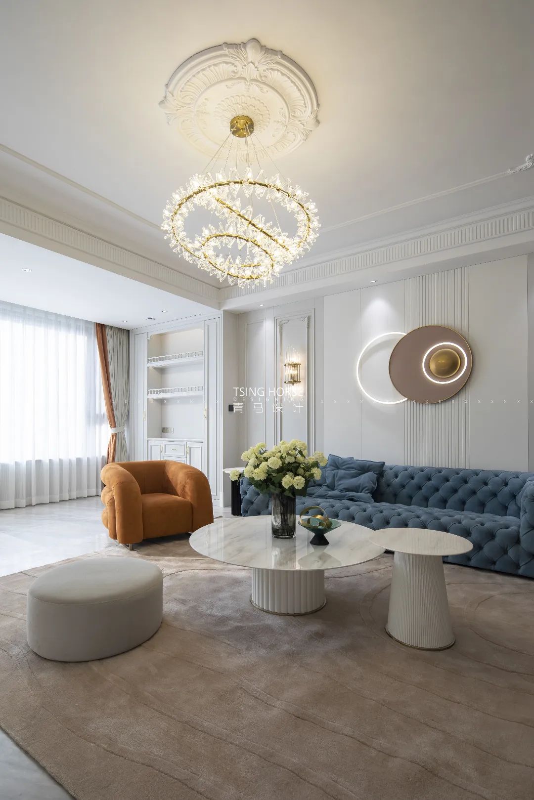 鼎鑫万和法式奢华大平层设计丨苏怡人,王清玉设计团队-12