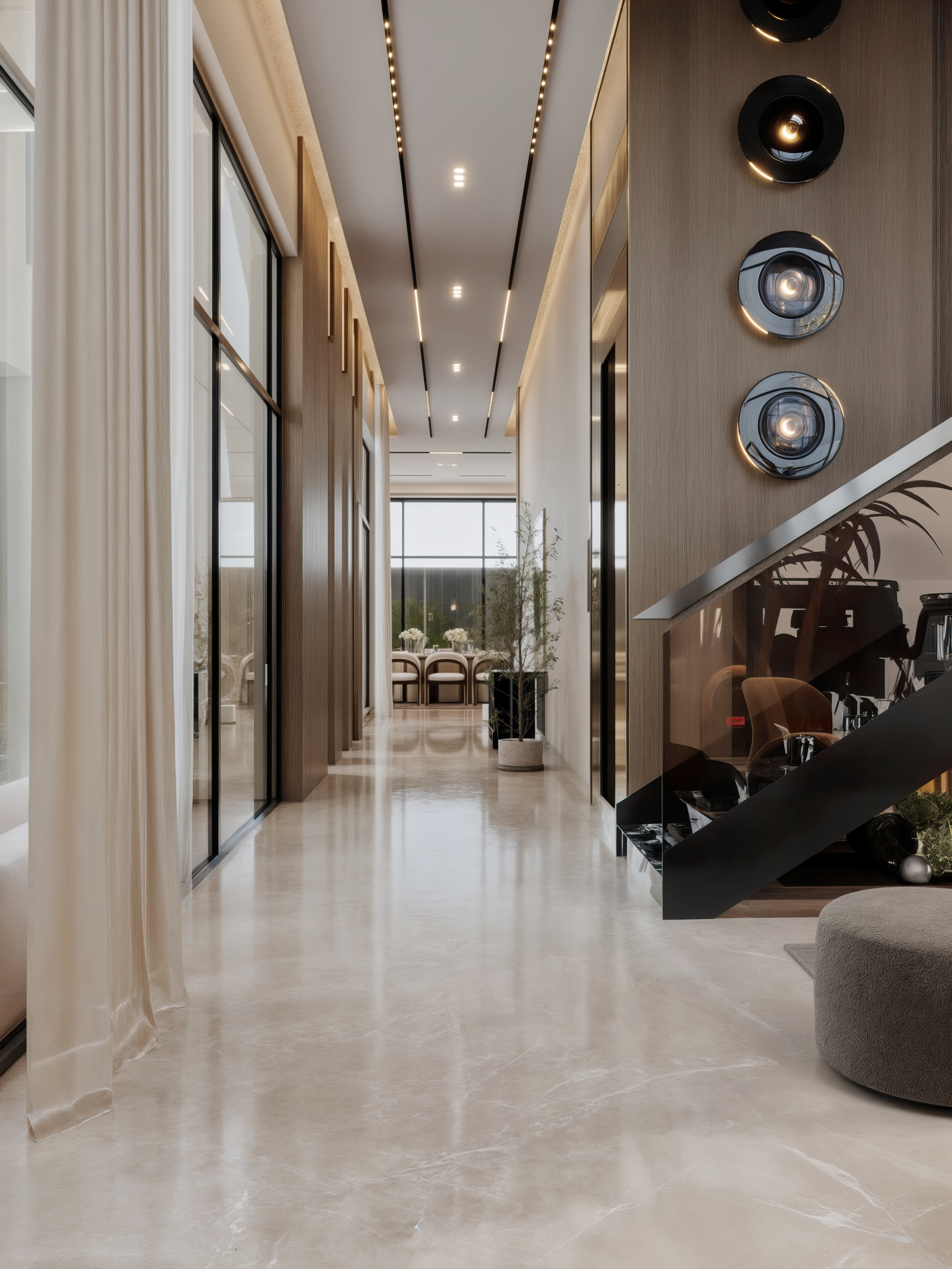 Interior design of a villa reception-10