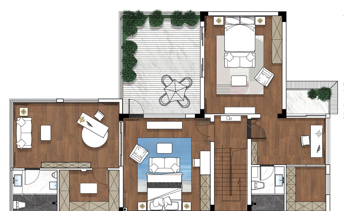 雅致东方,现代与传统共融的别墅设计-1