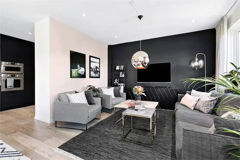 瑞典 92 平米三室一厅工业风公寓-6