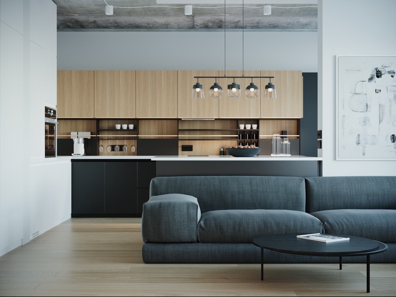 乌克兰基辅 59㎡极简风公寓-0