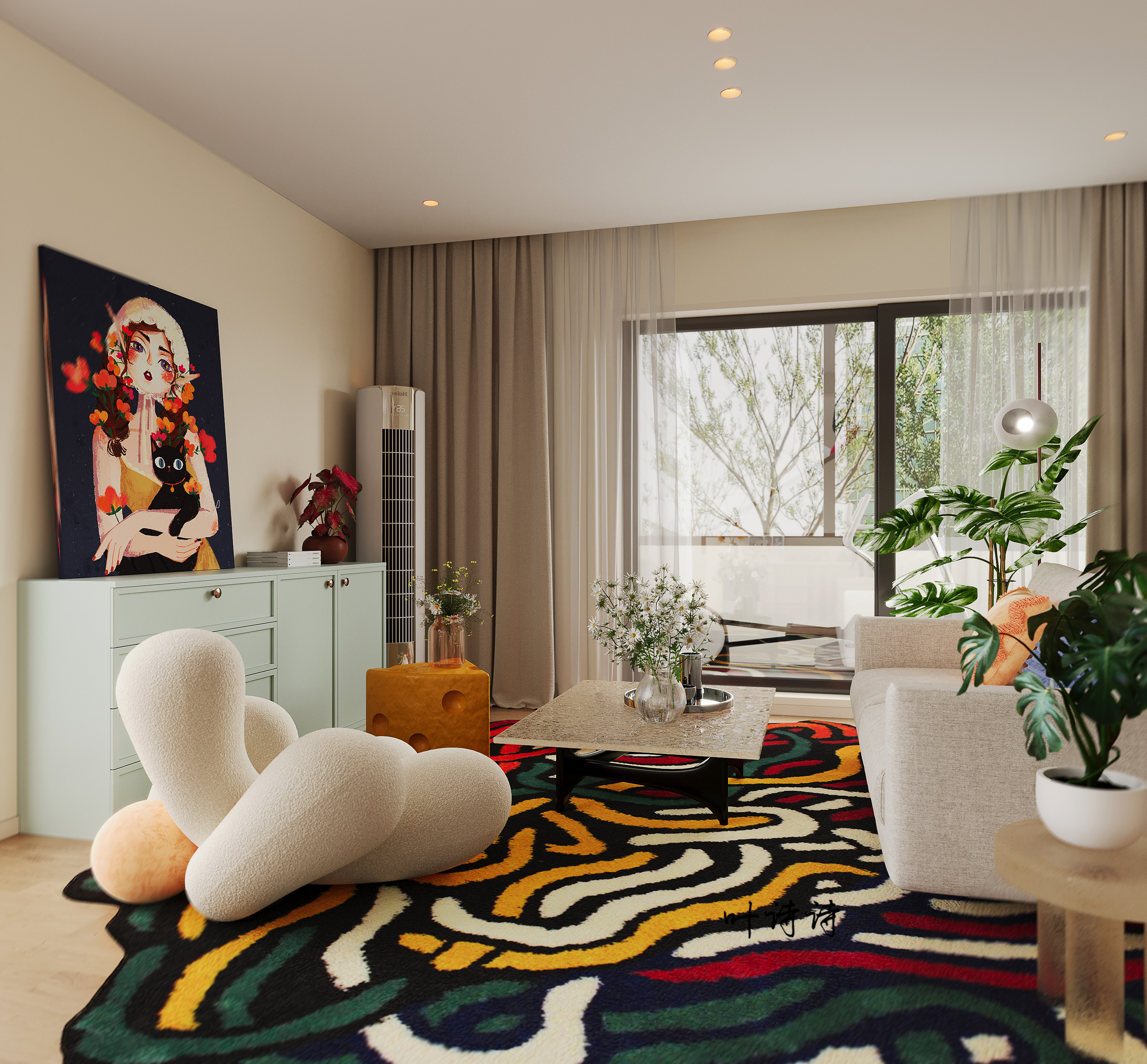 轻松治愈的原木风小家-1