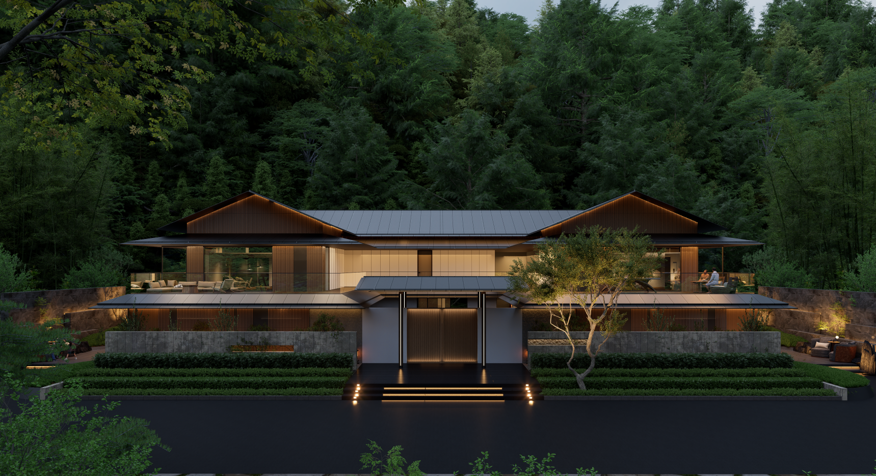 度假建筑渲染-1