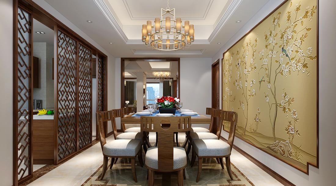 新中式轻奢风 | 济南万泰装饰总部绿地国际城别墅装修设计-12