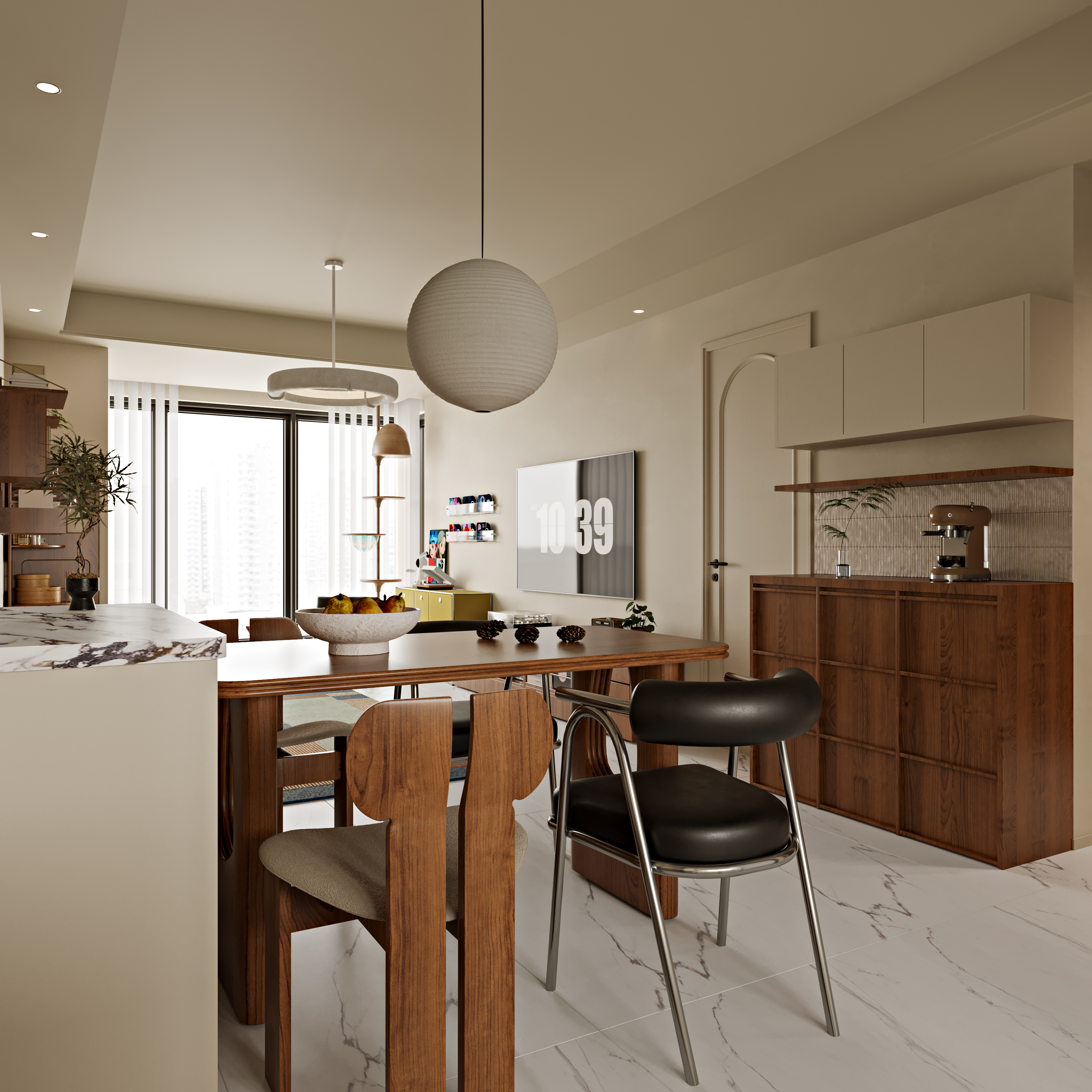 奶油中古家装案例-艺米效果图-2