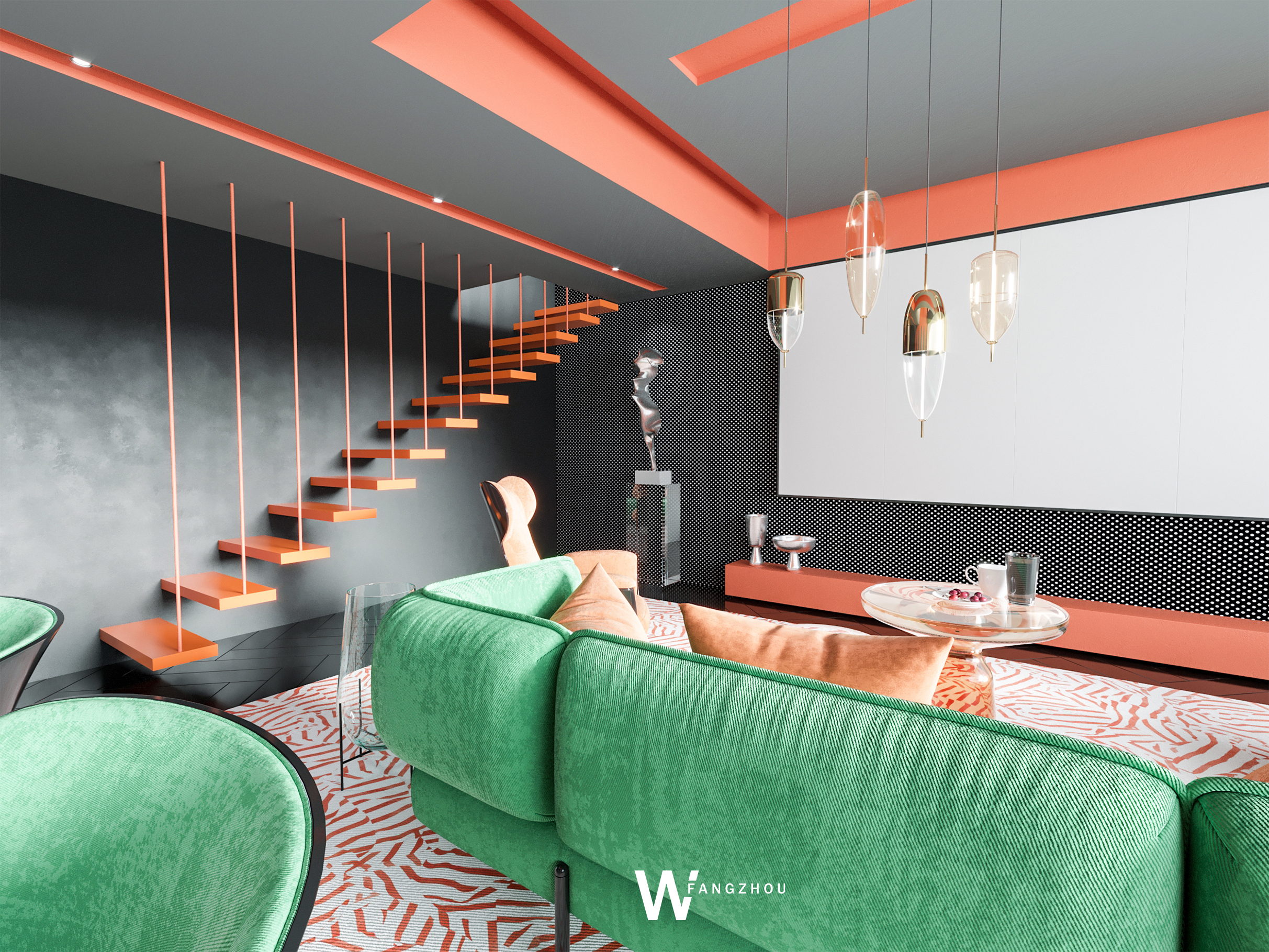 珊瑚橙系列2·波点与橙-17