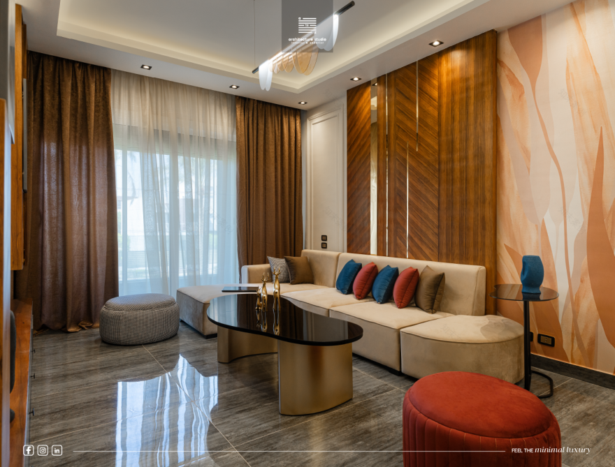 实景实拍 奢华客厅丨埃及开罗丨A2Z Architects-7