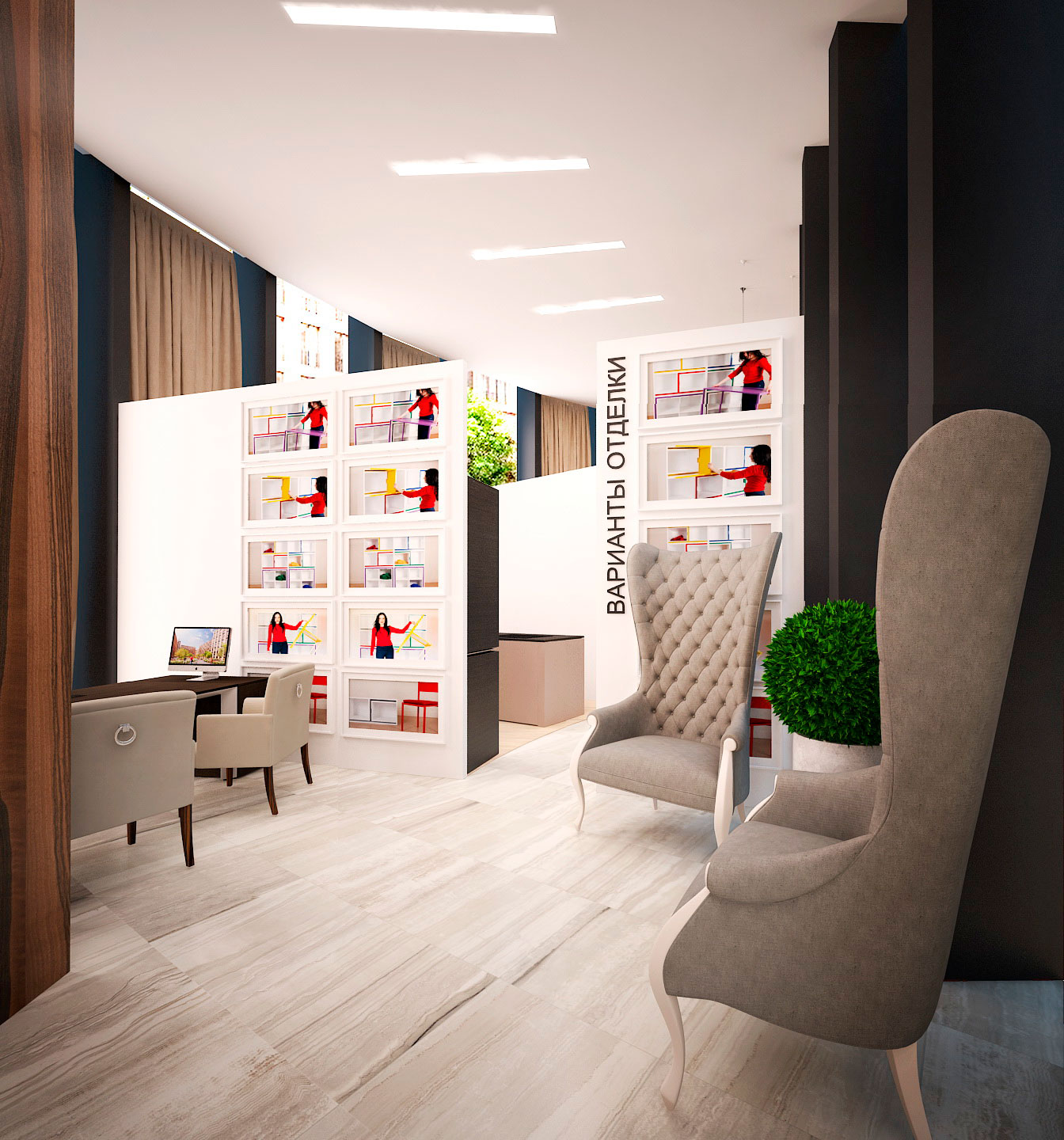 莫斯科高端住宅销售办公室设计-29