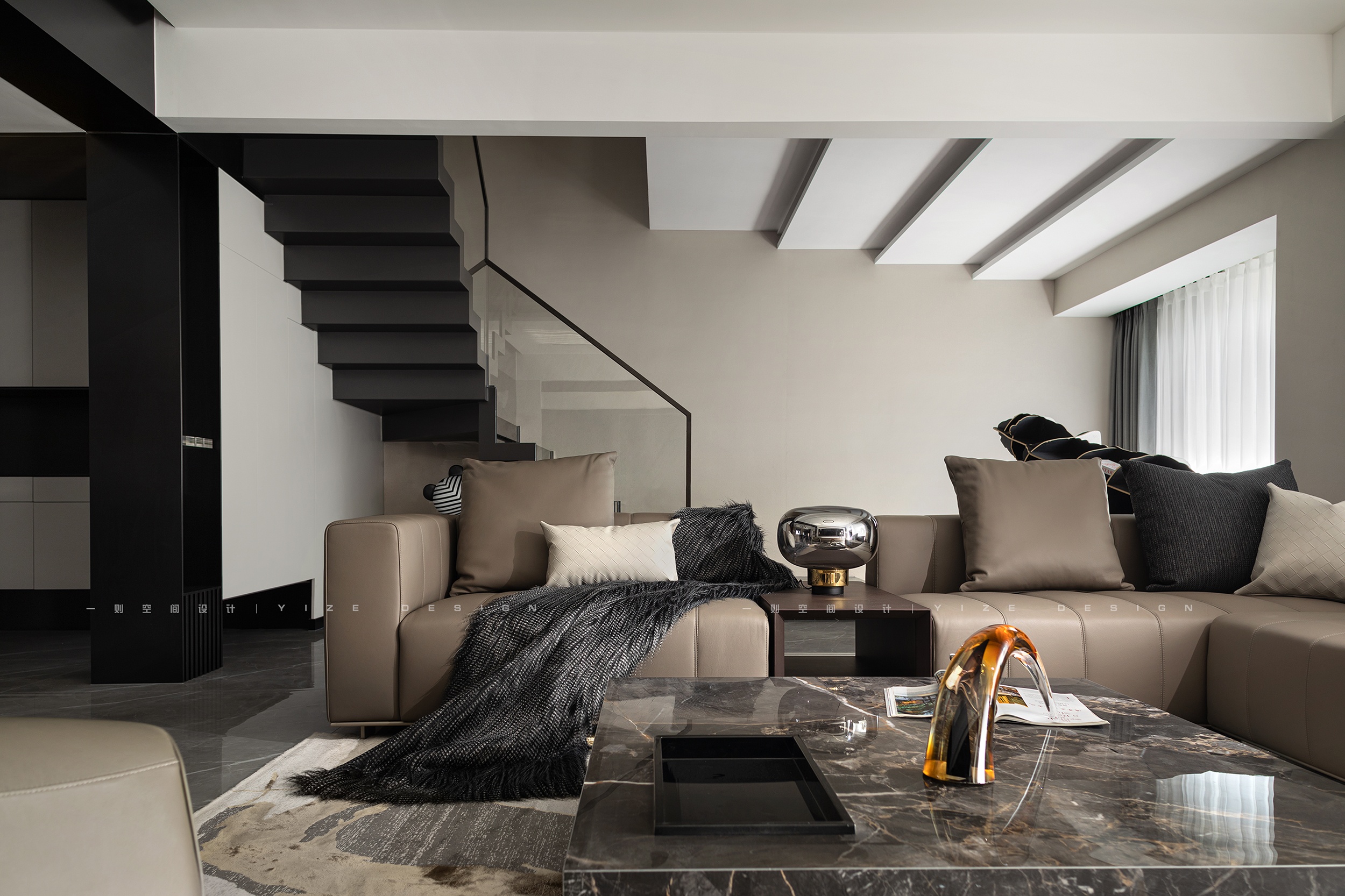 杭州现代黑白跃层住宅丨中国杭州-27