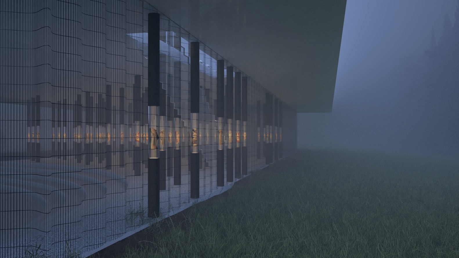 博物馆提案在考顿钢灯柱中展示漂浮的小雕像-2