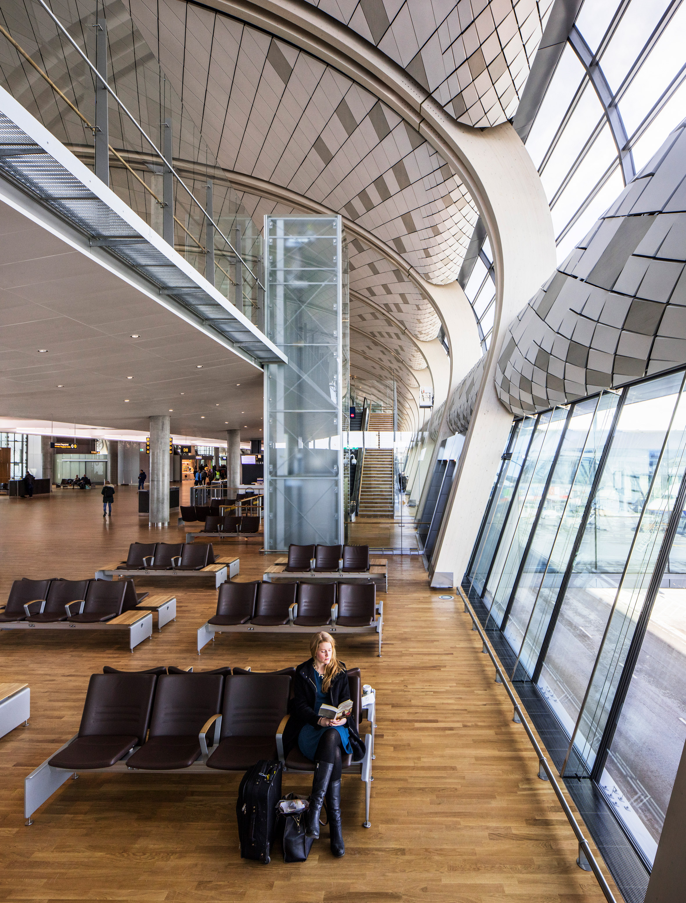 Nordic doubles the size of Oslo Airport with curved pier extension-9