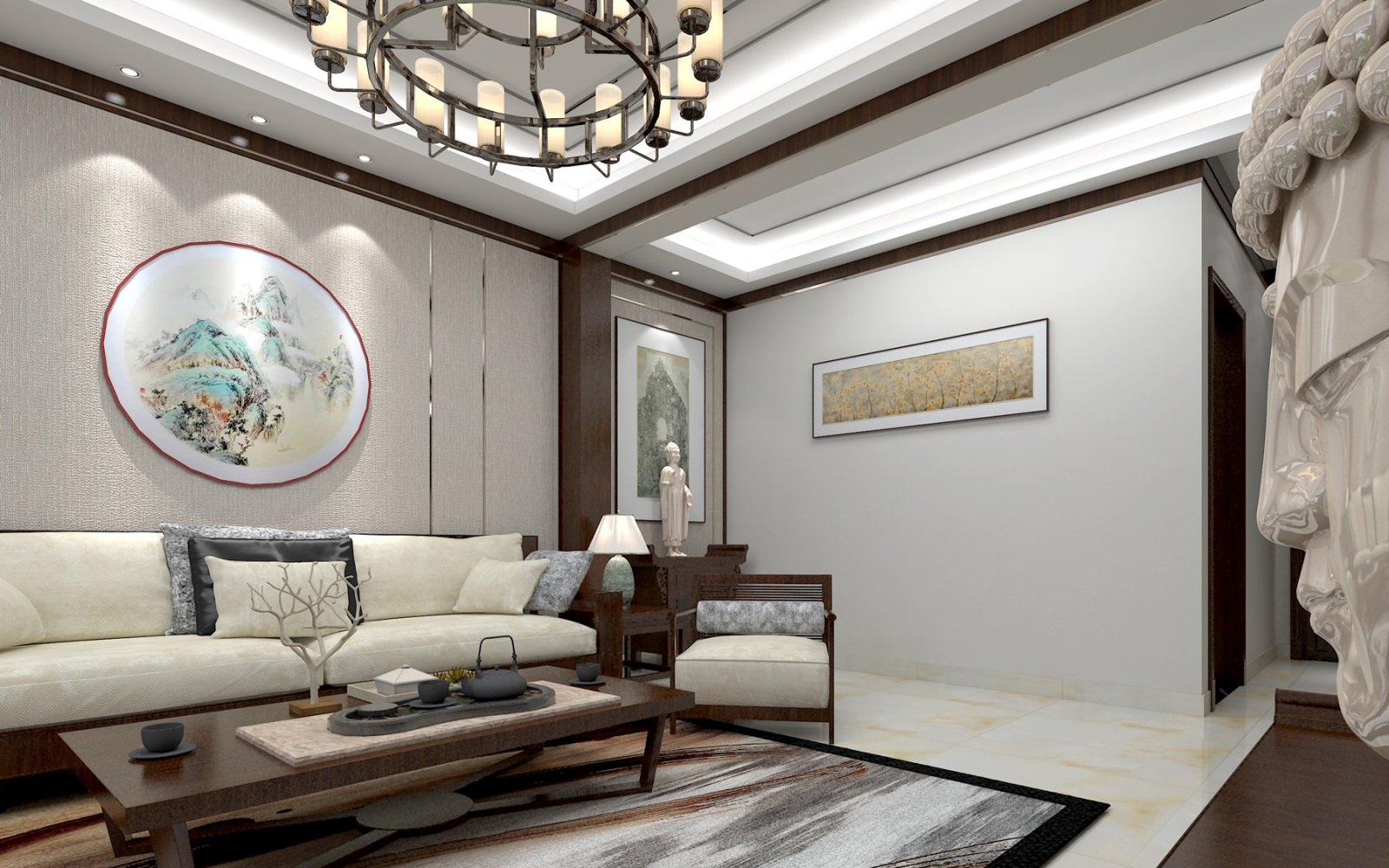 青岛栖霞中和住宅楼新中式设计-5