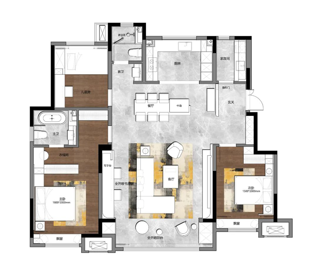 堂悦样板间丨中国烟台丨上海岳蒙设计有限公司-44
