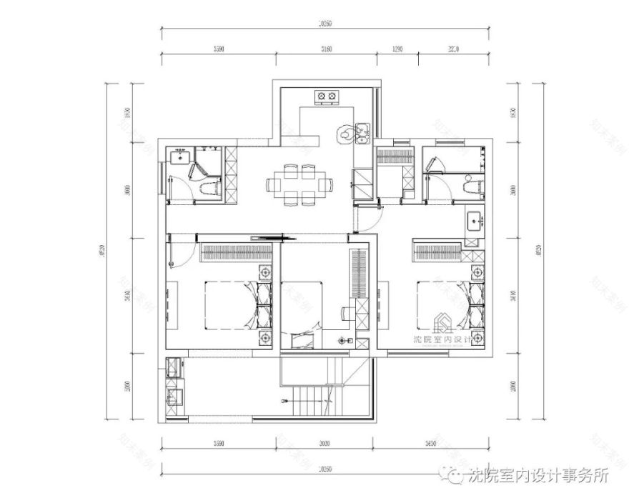 中海国际•清新居 | 沈院室内设计事务所的 146㎡公寓设计-18