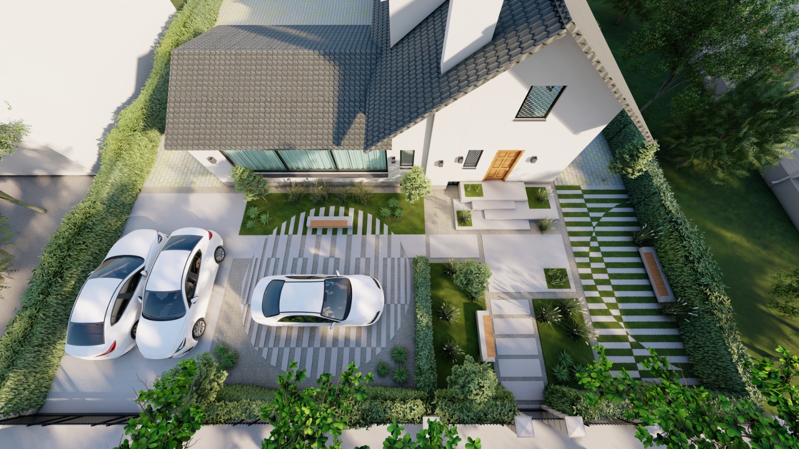 住宅前院景观设计丨ARKKO Designs-7