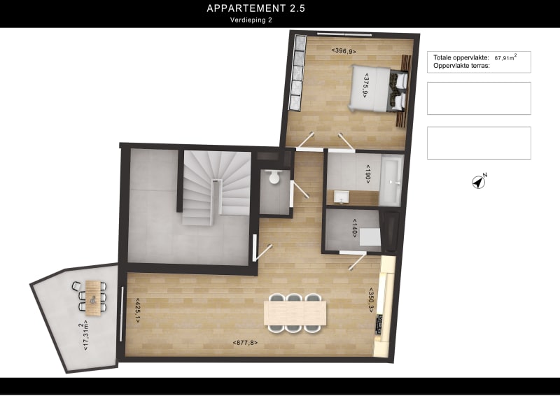 2d floor plan design rendering using photoshop with custom texture furniture-5