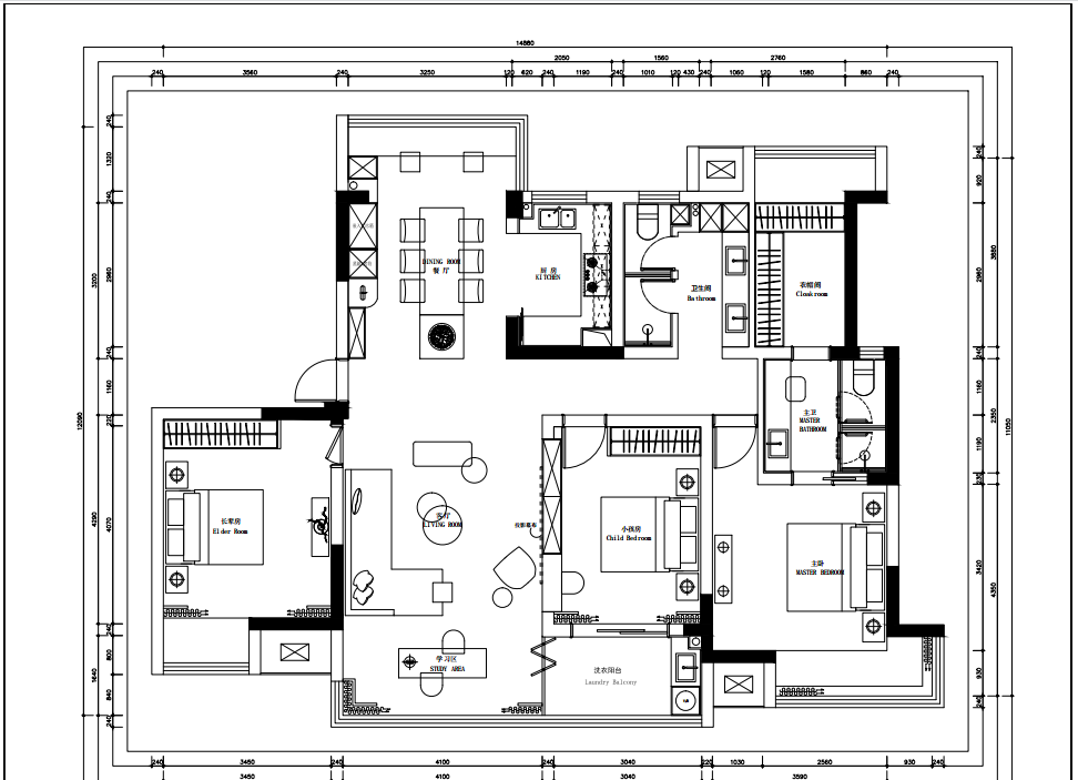 法式轻奢,浪漫满屋·无锡 160㎡家庭住宅设计丨中国无锡-7