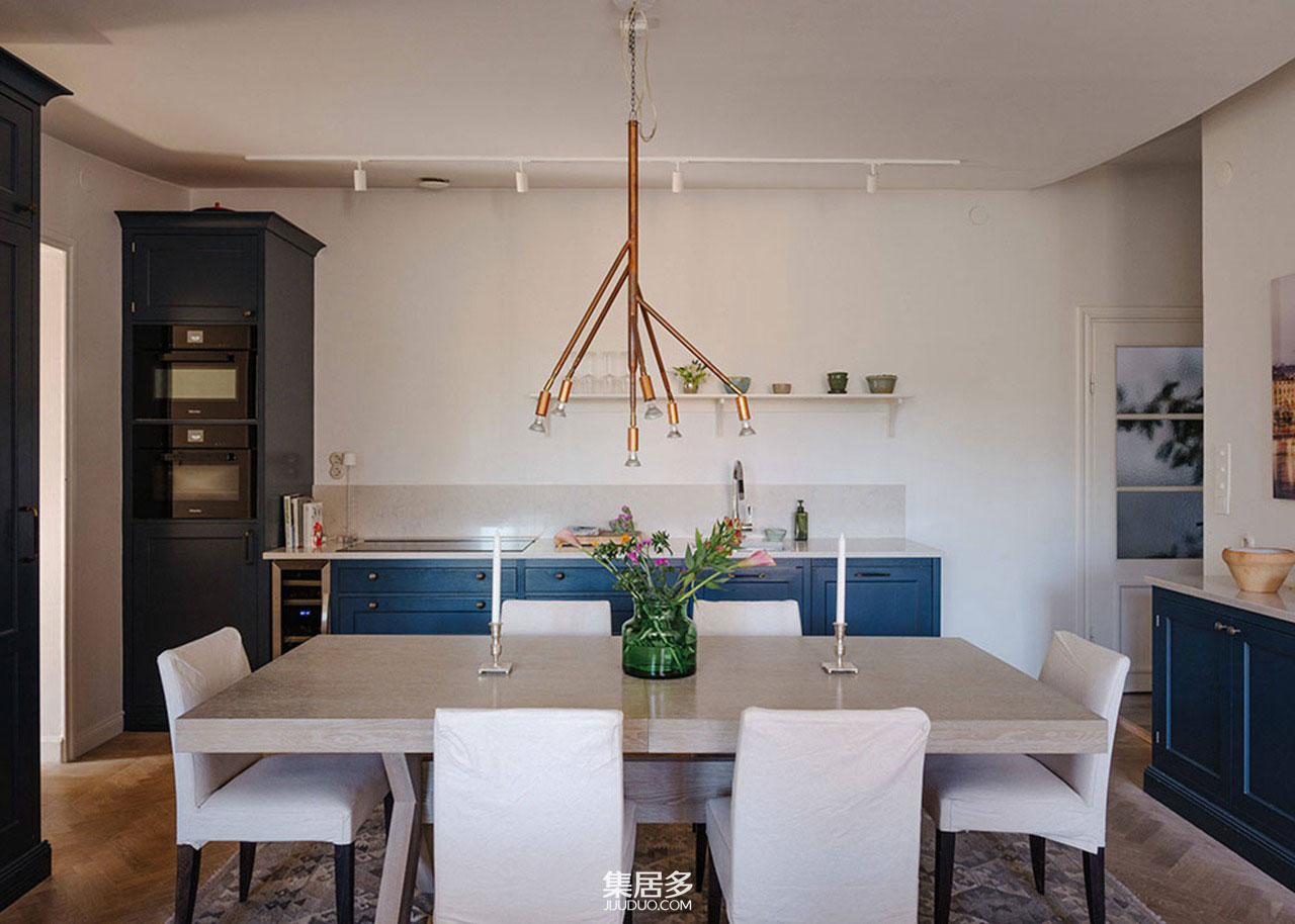 创意四溢的白色斯堪的纳维亚公寓丨瑞典斯德哥尔摩-16