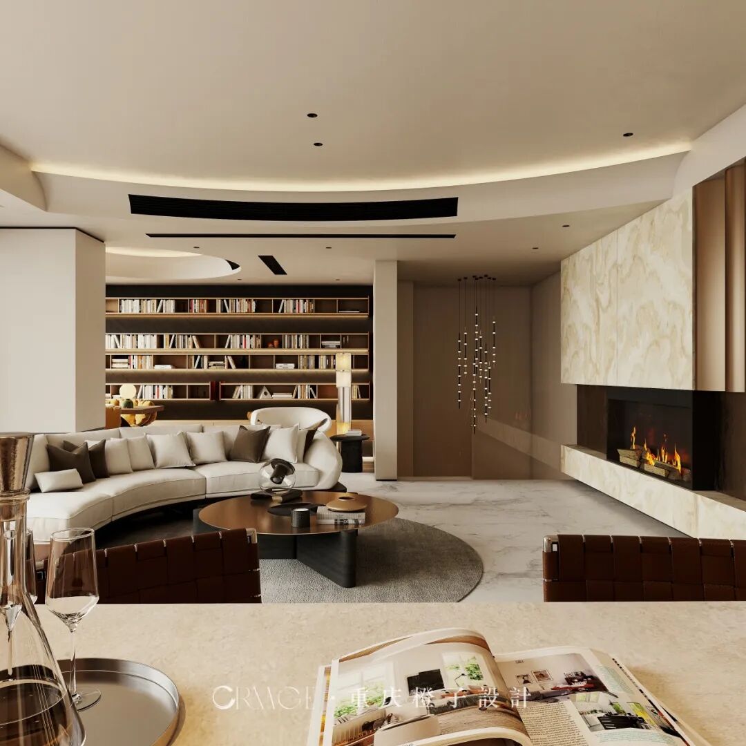 橙子新作||国宾壹号院——醇境·融邸，暖木鎏金-22